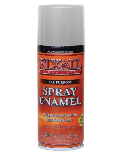 Fixall F1316 All Purpose Enamel Spray Paint, 12 Oz, Aerosol, Clear