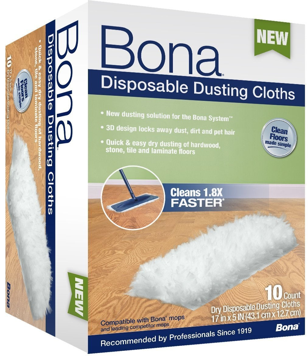 Bona AX0003512 Disposable Floor Dusting Cloths, 17" x 5"