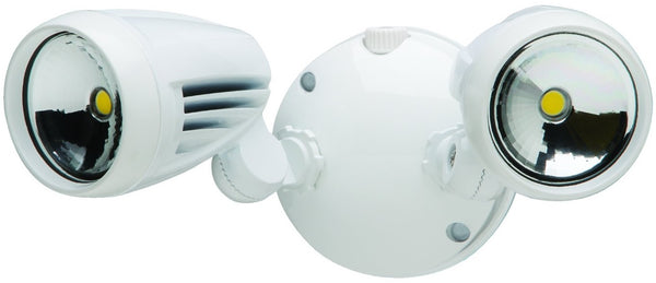 Heath Zenith HZ-8485-WH-A Dual Head LED Dusk To Dawn Flood Light, 1526 Lumens