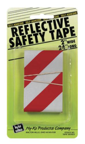 Hy-Ko TAPE-2 Safety Tape Reflective 2" x 24" Red/Silver