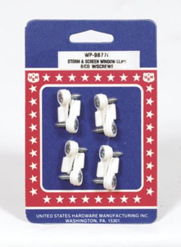 US Hardware WP-9877C Storm Window And Screen Clips, Pack-8
