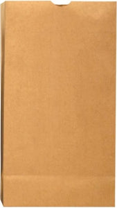 R3 18416 Flat Bottom Grocery Bag, Brown