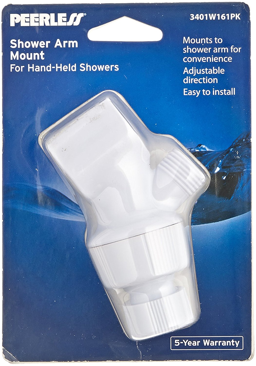 Peerless 3401W161PK Universal Showering Components Shower Arm Mount, White