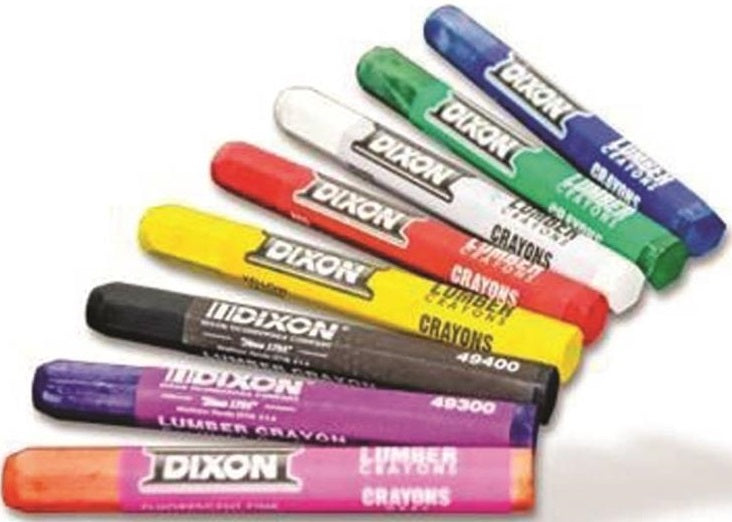 Dixon Ticonderoga 52300 Extruded Hexagonal Lumber Crayon, 1/2" D x 4-1/2" L, White