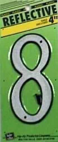 Hy-Ko 30608 Number 8 Plstc 4" Reflct