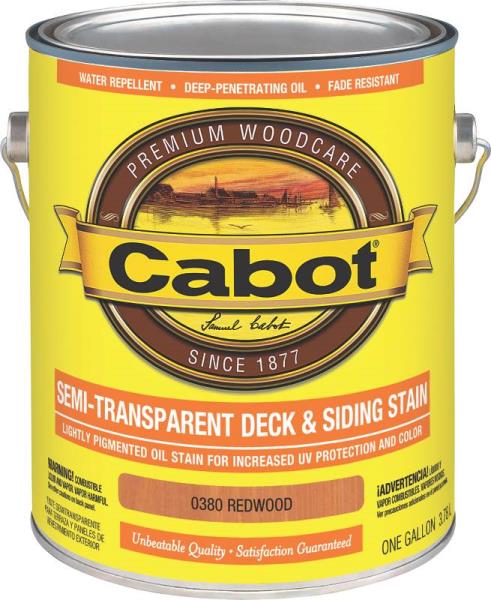 Cabot 0380 Semi-Transparent Oil-Based Deck And Siding Stain, Gallon