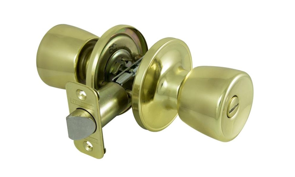 Prosource TS710BRA4V Tulip Privacy Knob Locksets, Polished Brass