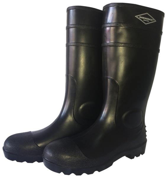 Diamondback L-G06B11 Knee Boot, Pvc, Matte Black, 11