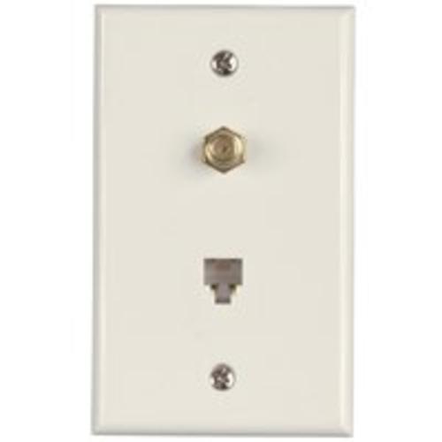 Zenith TW1002CPW Telephone Wall Jack, White