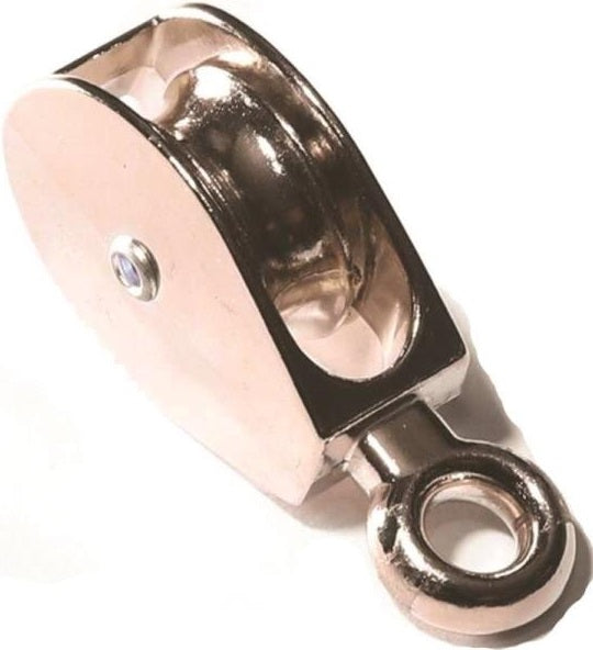 Baron C-0174ZD-1 1/2 Fixed Eye Rigid Single Rope Pulley, 3/8"