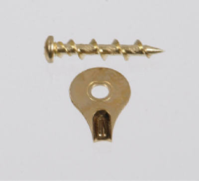 Hillman 122377 Walldog Self-Drilling Picture Hanger Brass, 3 Pack