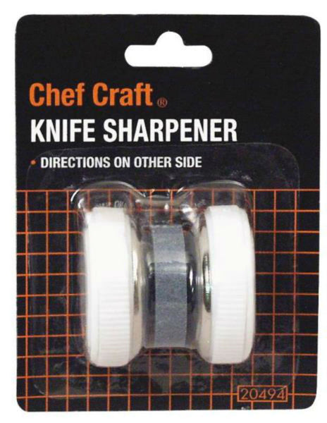 Chef Craft 20494 Knife Sharpener, White, 1.75"