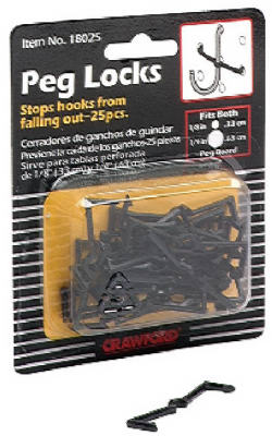 Crawford 18025 Peg Locks, 25-Pack