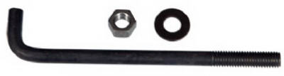 Hillman 260324 Coarse Steel Anchor Bolt with Washer & Nut, 1/2" x 6", 50-Pack