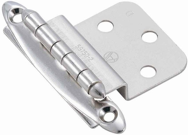 Amerock BP341726 Semi-Concealed Non Self-Closing Cabinet Hinge, Polished Chrome