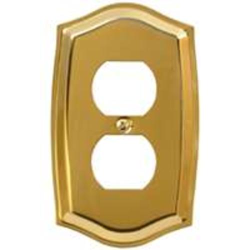 Amertac 76DBR Sonoma 1 Duplex Wallplate, Solid Brass