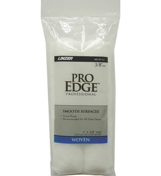 Linzer MR 101-2 6IN Pro Edge Paint Roller Cover Set, 6" x 3/8" NAP