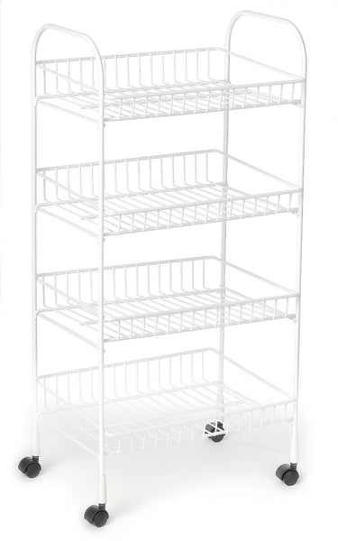 Closetmaid 1611 Four Tier Rolling Cart, White