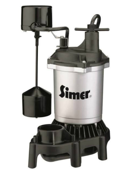 Simer 2164/2957 Submersible Thermoplastic Sump Pump, 1/3 HP