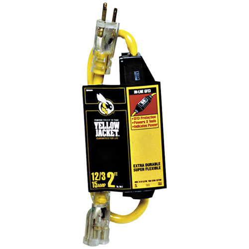 Coleman 2817 Yellow Jacket Gfci Powerlite Plug 2&#039; Yellow