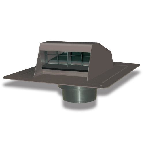 Duraflo 6013BR Roof Dryer Vent With Flapper And Attached Collar, Brown