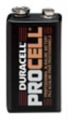 Procell PC1604BKD Professional Alkaline 9-Volt Battery, 12-Pack