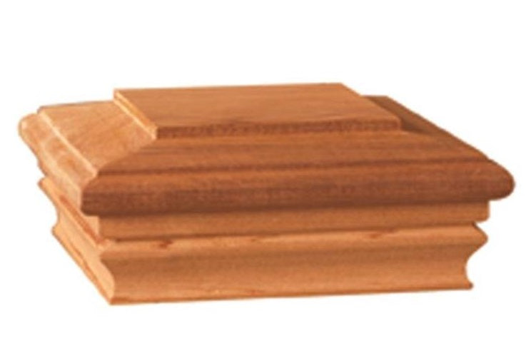 Maine Ornamental 72893 Newport Post Caps, Cedar Wood, 6"x6"