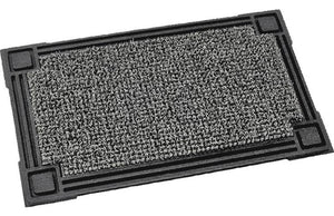 Grassworx 10374051 Heavy Duty Door Mat, 30" L x 18" W, Cinder Grass