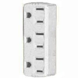 Cooper Wiring BP1147W Triple Tap 3 Wire Adapter, White