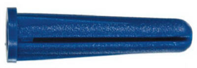 Hillman Fasteners 5039 Conical Plastic Anchor, 10-12 x 1", Blue, 10 Pack