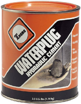 Thoro T5001 Waterplug Hydraulic Cement, 2-1/2 lb Cement Based