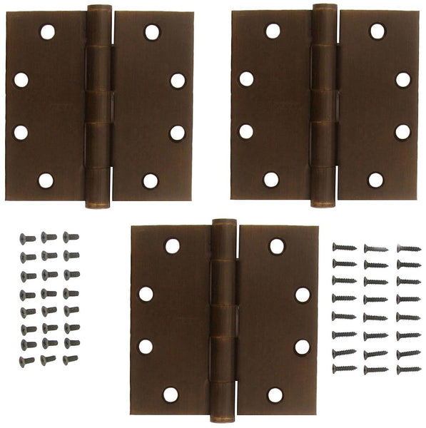 National Hardware S820-704 Door Hinge, Steel, Antique Bronze, 4-1/2" L