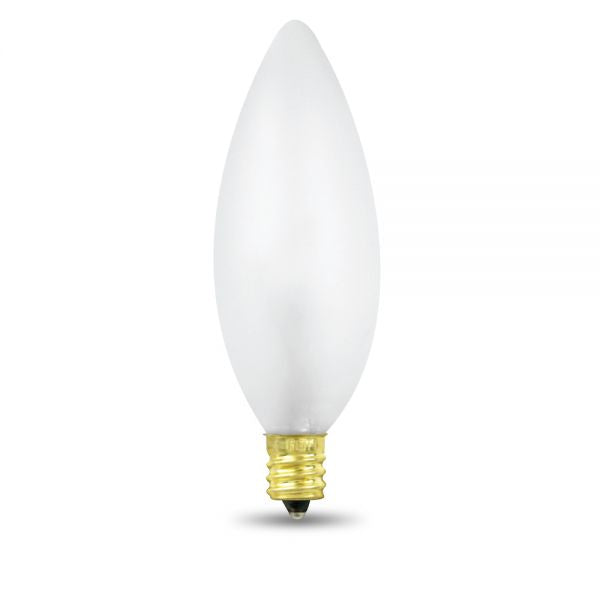 Feit Electric BP40CTF Torpedo Tip Incandescent Light Bulb, 40 Watt, Frost