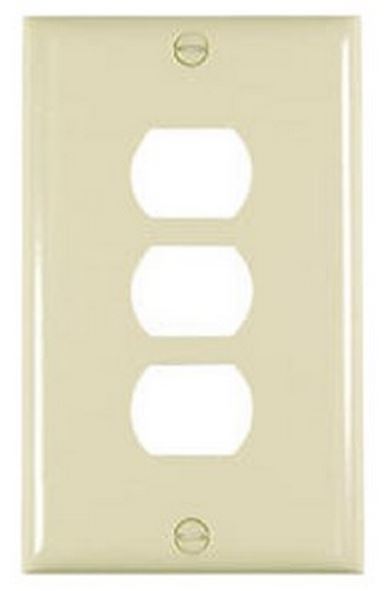 Pass & Seymour K3I 3 Despard Wall Plate, Ivory
