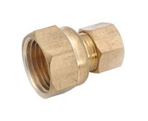 Anderson Metals 750066-0812 Brass Compression Fittings, 1/2" X 3/4"