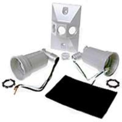 Bell 5621-6 Double Light Weatherproof Lampholders & Covers, White