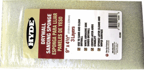 Hyde 45390 DRYWALL SANDING SPONGE 9"X4-1/2"X1-7/8"