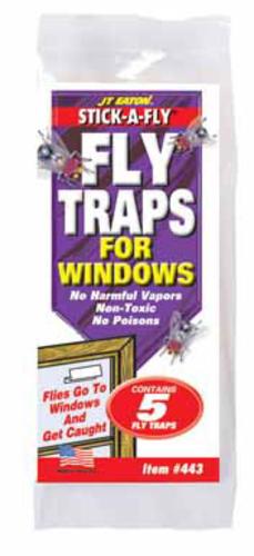 Jt Eaton 443 Stick-A-Fly Fly Traps for Windows, 5-Pack