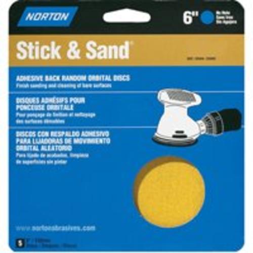 Norton 07660702498 120-Grit Stick & Sand Discs, 6"
