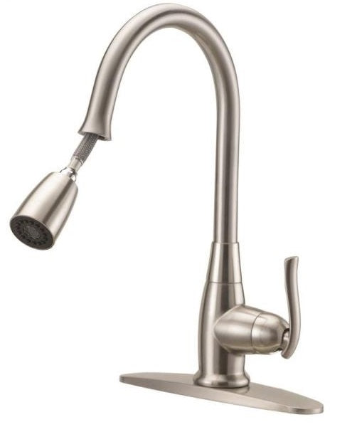 Boston Harbor FP4A0000NP Single Handle Pull-Down Kitchen Faucets, Brass Nicke