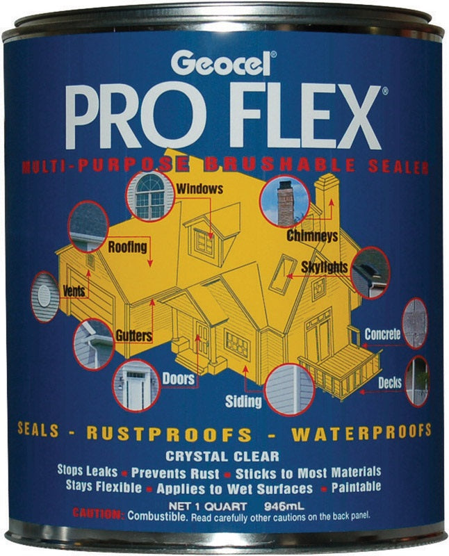 Geocel 22200 Pro Flex Multi-Purpose Brushable Sealant, 1 Quart