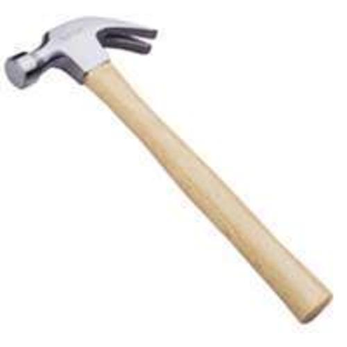 Toolbasix JL200083L Curved Claw Hammer 8 Oz, Wood handle