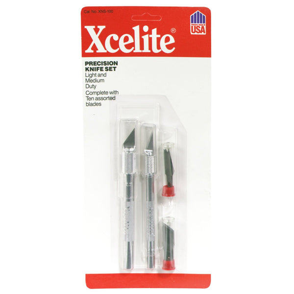 Xcelite XNS100 Light & Medium Duty Hobby Knife Set, 5-13/16"