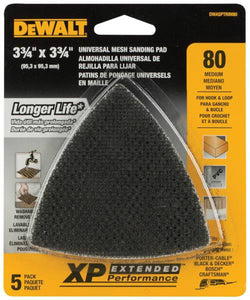 DeWalt DWASPTRIM80 Mesh Oscillating Triangle, 80 Grit, 5 Pack