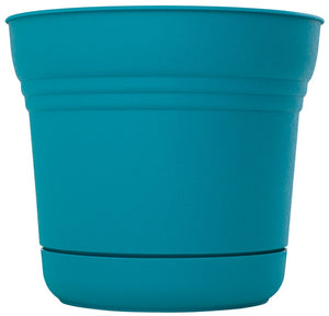 Bloem SP1427 Plastic Round Saturn Planter with Saucer, 14 Inch, Calypso