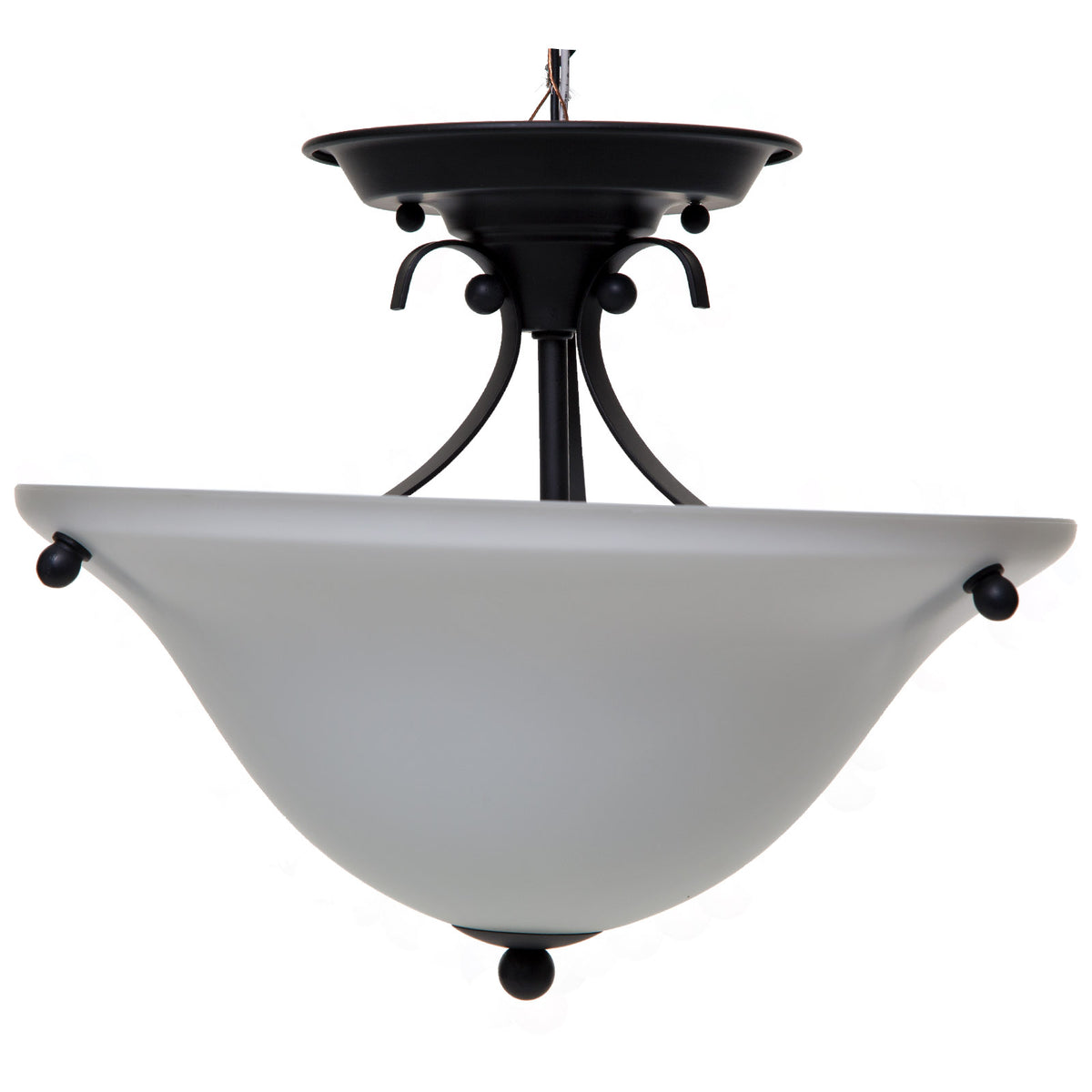 Boston Harbor F3-2SF-3L Semi Flush Ceiling Light , Matte Black