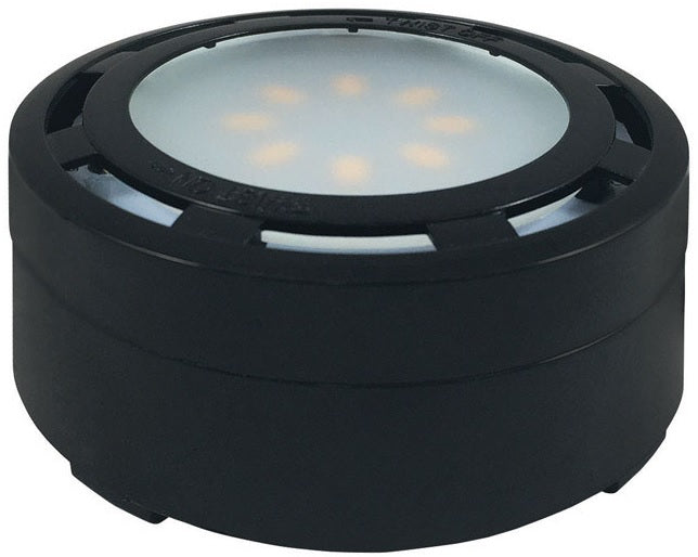 AmerTac KBLD-L3B-N1 Plug-In LED Under Cabinet Puck Light, Black