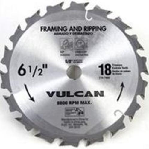 Vulcan 409061OR Carbide Circular Saw Blade, Smooth Cut, 6.5" x 18 Teeth