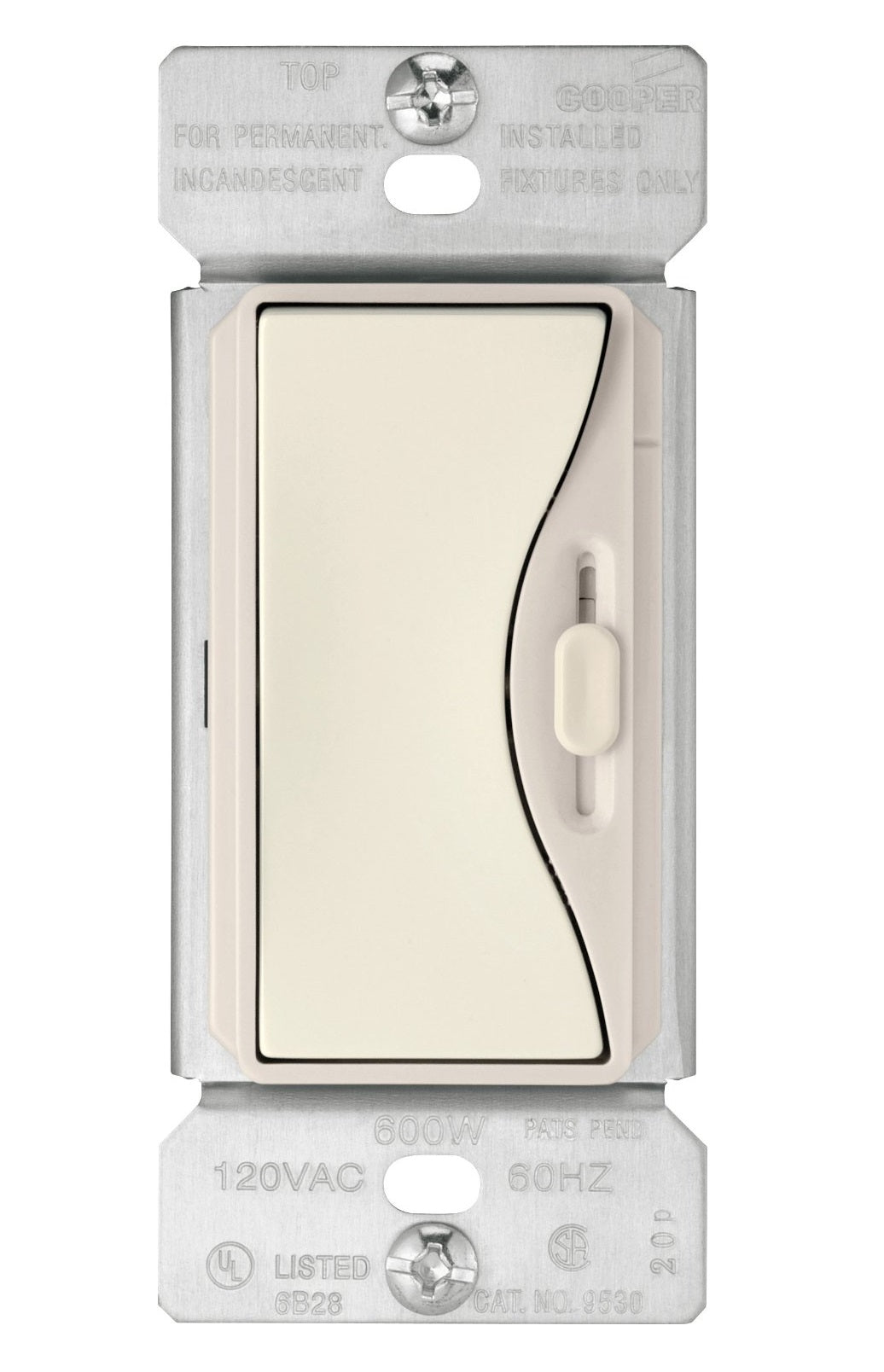 Cooper Wiring 9530DS Aspire Slide Dimmer with Preset, Desert Sand
