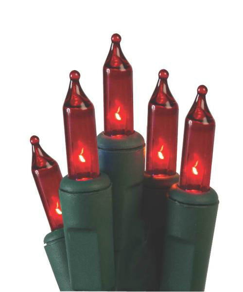 Holiday Basix U10E406D LED 50 Mini Light Set, Red